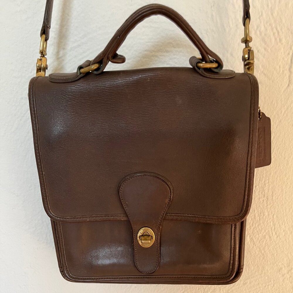 Vintage Brown Leather Coach Bag